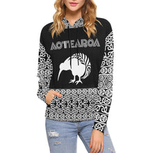 Load image into Gallery viewer, Aotearoa Kiwi Fern Hoodie for women front | new zealand hoodie