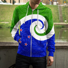 Load image into Gallery viewer, New Zealand Koru Zip Up Hoodie