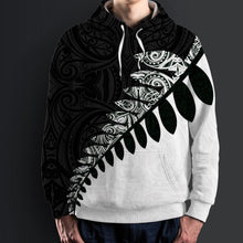 Load image into Gallery viewer, New Zealand Silver Fern  Hoodie Black White