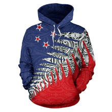 Load image into Gallery viewer, New Zealand Silver Fern Hoodie Red