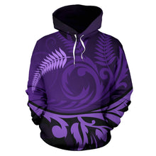 Load image into Gallery viewer, New Zealand Silver Fern Hoodie Purple