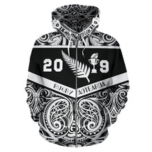 Load image into Gallery viewer, Aotearoa Rugby Win Zip Up Hoodie front | New Zealand Hoodie
