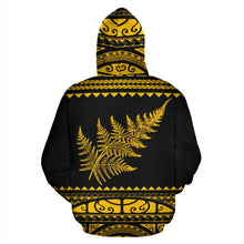 Load image into Gallery viewer, Maori New Zealand Zip Up Hoodie Yellow