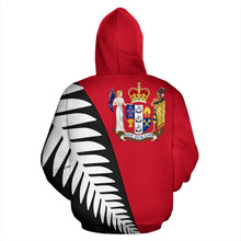 Load image into Gallery viewer, New Zealand Aotearoa Silver Fern Hoodie Red by ByDesignByus for Men and Women