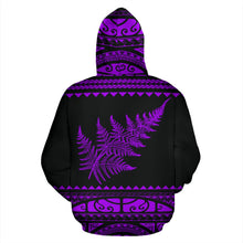 Load image into Gallery viewer, Maori New Zealand Zip Up Hoodie Purple