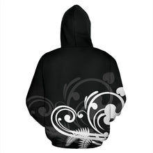 Load image into Gallery viewer, Silver Fern New Zealand   Hoodie - Black by ByDesignByus for Men and Women