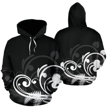 Load image into Gallery viewer, Silver Fern New Zealand   Hoodie - Black by ByDesignByus for Men and Women