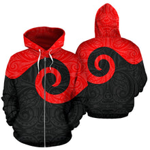 Load image into Gallery viewer, Koru New Zealand  Zip Up Hoodie
