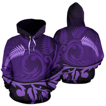 Load image into Gallery viewer, New Zealand Silver Fern Hoodie Purple