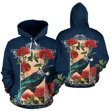 Load image into Gallery viewer, Tui and Pohutukawa  New Zealand Hoodie by ByDesignByus for Men and Women